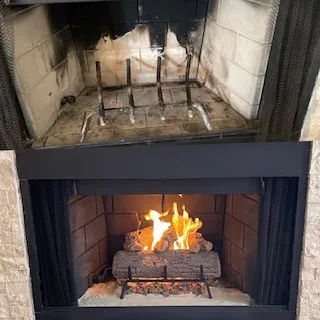 Before: English oak log kit