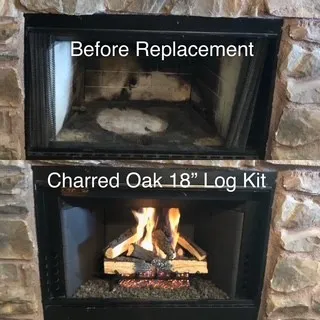 Before: Split oak log kit